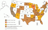 Indoor tanning ban map